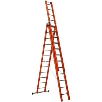 Çağsan Üç Parçalı Çok Amaçlı Çok Amaçlı Fiberglas Merdiven (V3) 3x12 Basamaklı - FS205-V3