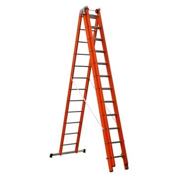 Çağsan Üç Parçalı Çok Amaçlı Çok Amaçlı Fiberglas Merdiven (V3) 3x12 Basamaklı - FS205-V3