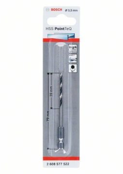 Bosch Metal Matkap Ucu HSS PointTeQ 1/4 İnç Altıgen Şaft 3,5 mm - 2608577522