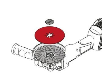Sia Fiber Disk Zımpara 4582 Siaramic Yıldız Uçlu Delik X-Lock Ø125 mm 120 Kum