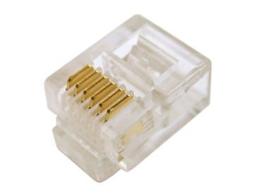 Assmann Modüler Fiş, Rj12, 6P6C, Zırhsız (Unshielded), Yassı Kablo Tipi, Altın Kaplama Kalınlığı 0,6µ