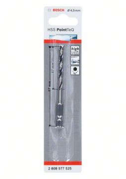 Bosch Metal Matkap Ucu HSS PointTeQ 1/4 İnç Altıgen Şaft 4,5 mm - 2608577525