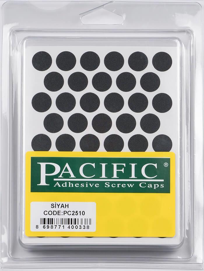 Pacific Siyah Yapışkanlı Tapa 14 mm - PC2510