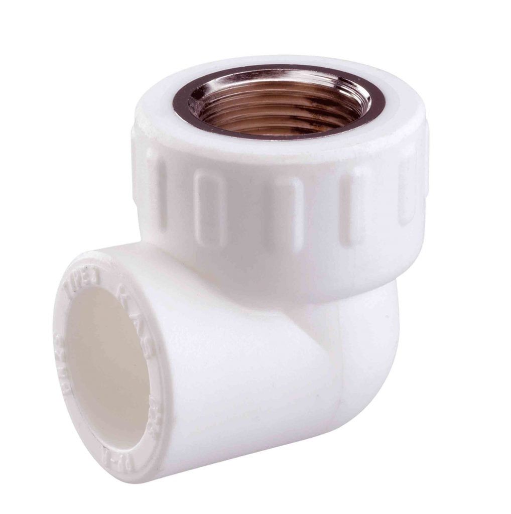 KAS PPRC Dirsek İç Dişli Beyaz 32 mm x 1/2 İnç