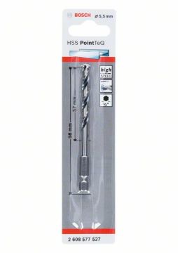 Bosch Metal Matkap Ucu HSS PointTeQ 1/4 İnç Altıgen Şaft 5,5 mm - 2608577527