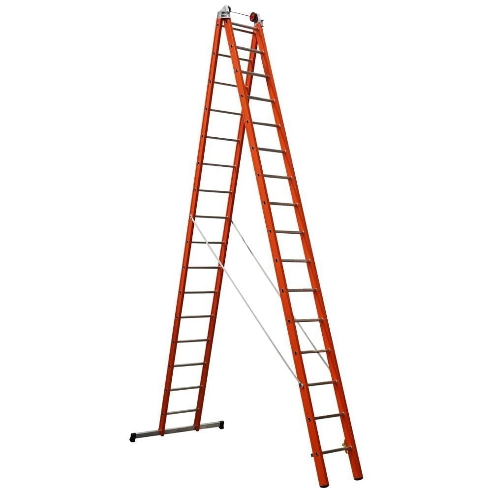 Çağsan İki Parçalı Çok Amaçlı Fiberglas Merdiven (V2) 2x16 Basamaklı - FS9-V2