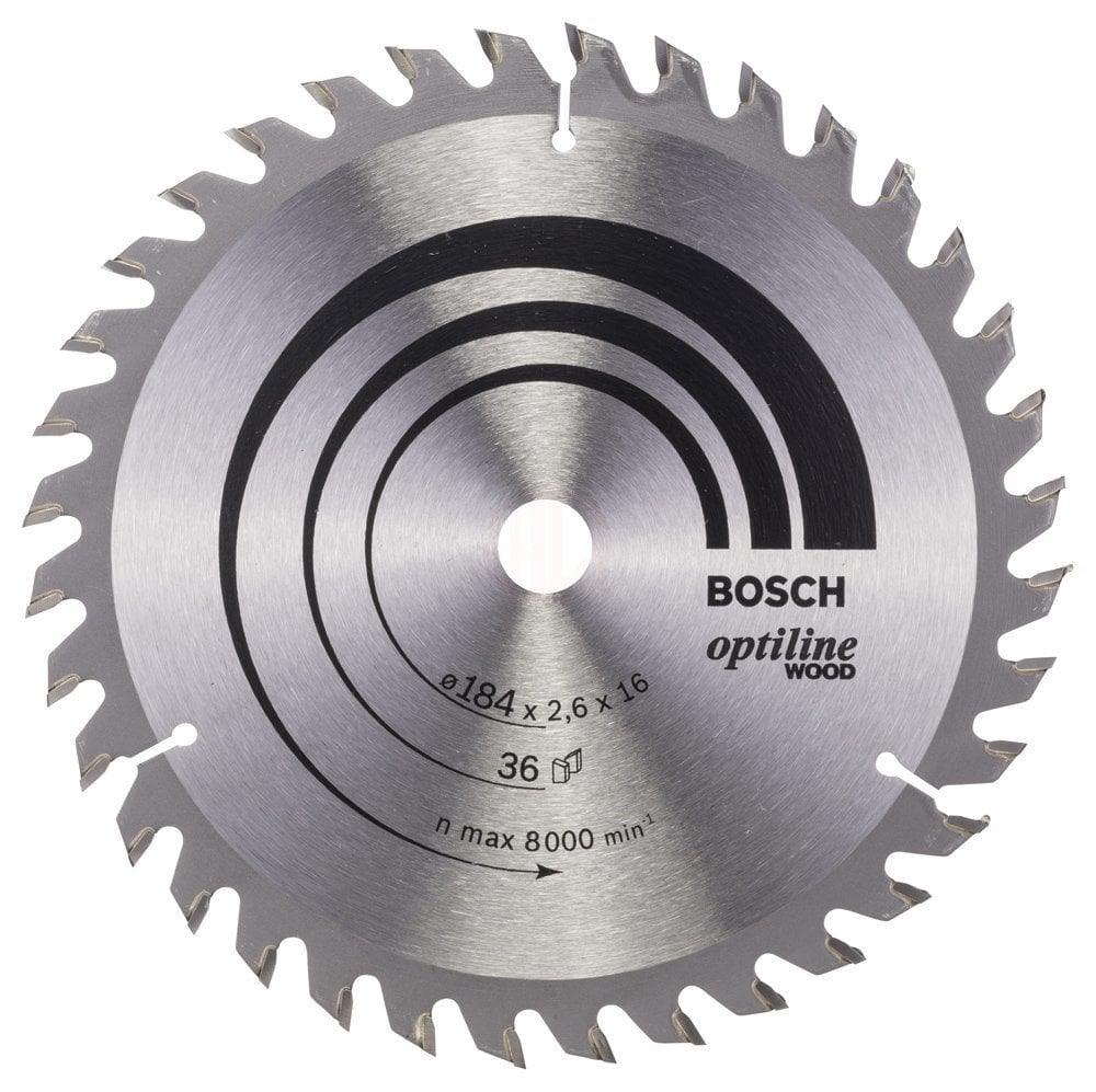Bosch Daire Testere Bıçağı Optiline Wood 184x16 mm 36 Diş - 2608640818