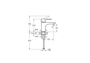 Vitra Root Round Lavabo Bataryası Krom A42705