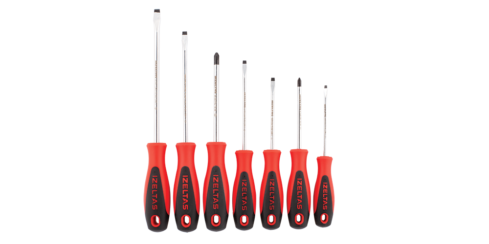 İzeltaş Tornavida Seti Ergonomik Seri 7 Parça