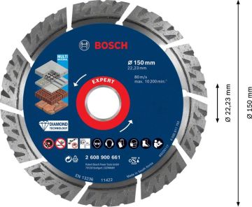 Bosch Elmas Kesme Diski Expert BFUni+Metal 150x22,23 mm - 2608900661