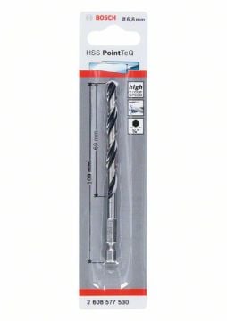 Bosch Metal Matkap Ucu HSS PointTeQ 1/4 İnç Altıgen Şaft 6,8 mm - 2608577530