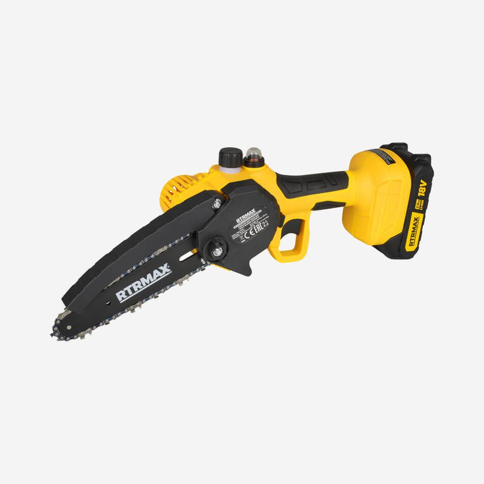 Rtrmax RTM9122 Akülü Budama Testeresi 150 Mm Kömürsüz 18V 2x2 Ah Pvc Çantalı