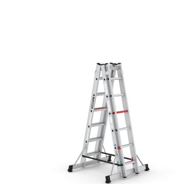 Çağsan A Tipi Çift Taraflı Sürgülü Alüminyum Merdiven 2x6 Basamaklı - TA002