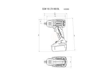Metabo Akülü Somun Sıkma Makinesi SSW 18 LTX 400 BL (2 x 4,0 Ah Akü)