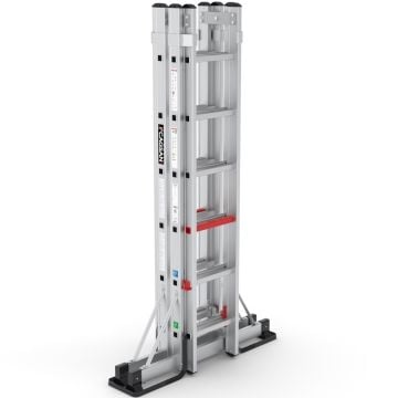 Çağsan A Tipi Çift Taraflı Sürgülü Alüminyum Merdiven 2x6 Basamaklı - TA002