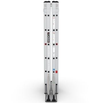 Çağsan A Tipi Çift Taraflı Sürgülü Alüminyum Merdiven 2x6 Basamaklı - TA002