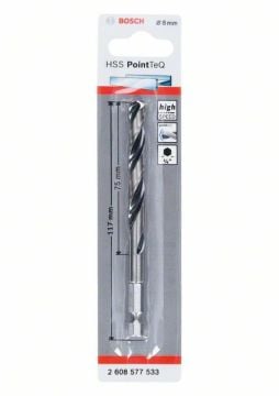 Bosch Metal Matkap Ucu HSS PointTeQ 1/4 İnç Altıgen Şaft 8,0 mm - 2608577533