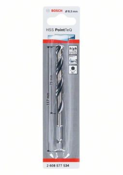Bosch Metal Matkap Ucu HSS PointTeQ 1/4 İnç Altıgen Şaft 8,5 mm - 2608577534