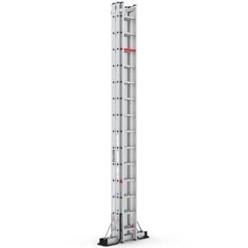 Çağsan A Tipi Çift Taraflı Sürgülü Alüminyum Merdiven 2x14 Basamaklı - TA004