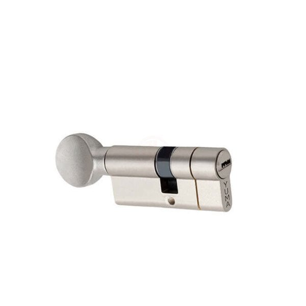 Yuma Kilit Mandallı Topuzlu Standart Pirinç Barel 68 mm Bilyalı Mandallı Saten - YM-B68BMS