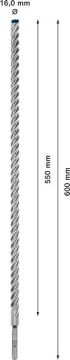 Bosch Kırıcı Delici Uç SDS-Plus-7X Expert 16x600 mm (1 Adet) - 2608900134
