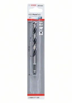 Bosch Metal Matkap Ucu HSS PointTeQ 1/4 İnç Altıgen Şaft 9,0 mm - 2608577535