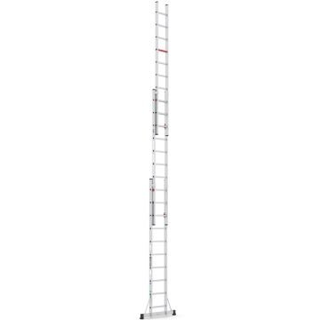 Çağsan Üç Parçalı Sürgülü Alüminyum Merdiven 3x10 Basamaklı - TS090