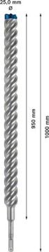 Bosch Kırıcı Delici Uç SDS-Plus-7X Expert 25x1000 mm (1 Adet) - 2608900153