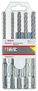 Bosch SDS Plus-5X Kırıcı Delici Uç Set (5 Parça Ø6-10 mm) - 2608833911