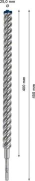 Bosch Kırıcı Delici Uç SDS-Plus-7X Expert 25x450 mm (1 Adet) - 2608900151