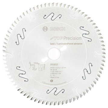 Bosch Daire Testere Bıçağı Best For LaminatedPanel Abrasive 250x30 mm 80 Diş - 2608642109