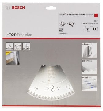 Bosch Daire Testere Bıçağı Best For LaminatedPanel Abrasive 250x30 mm 80 Diş - 2608642109