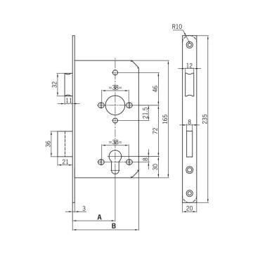 İto Kilit Silindirli Gömme Kilit 55 Mm