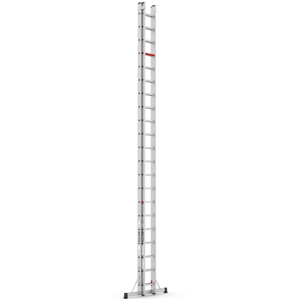 Çağsan İki Parçalı Sürgülü Alüminyum Merdiven 2x21 Basamaklı - TS10012