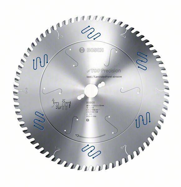 Bosch Daire Testere Bıçağı Best For LaminatedPanel Abrasive 250x30 mm 80 Diş - 2608642109