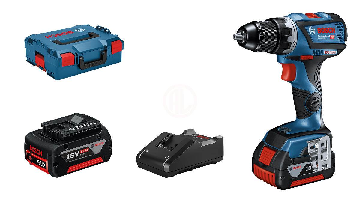 Bosch Akülü Vidalama Matkabı GSR 18V-60 (2 x 5,0 Ah Akü) - 06019G110D