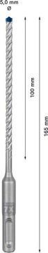 Bosch Kırıcı Delici Uç SDS-Plus-7X Expert 5x165 mm (1 Adet) - 2608900060