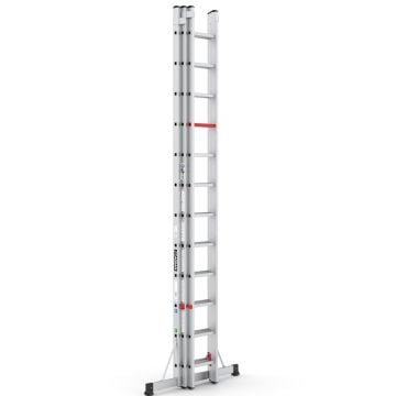 Çağsan Üç Parçalı Sürgülü Alüminyum Merdiven 3x12 Basamaklı - TS105