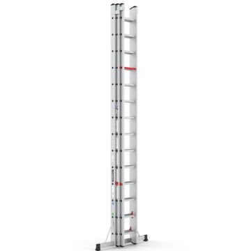 Çağsan Üç Parçalı Sürgülü Alüminyum Merdiven 3x14 Basamaklı - TS120