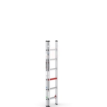 Çağsan İki Parçalı Sürgülü Alüminyum Merdiven 2x6 Basamaklı - TS6040
