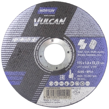 Norton Clipper İnce Paslanmaz Kesme A60S-115x1.0x22.23-T41 NOR-Vulcan TR - 66252832280