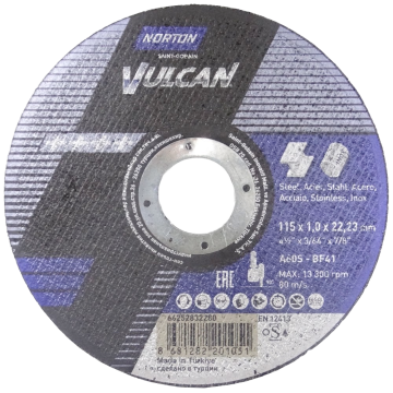 Norton Clipper İnce Paslanmaz Kesme A60S-115x1.0x22.23-T41 NOR-Vulcan TR - 66252832280