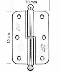 TUBA 10 CM OKKA OVAL MENTEŞE SAĞ - OK-150