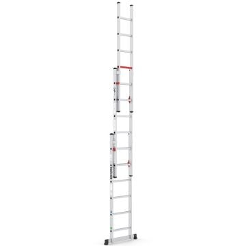 Çağsan Üç Parçalı Sürgülü Alüminyum Merdiven 3x6 Basamaklı - TS6060