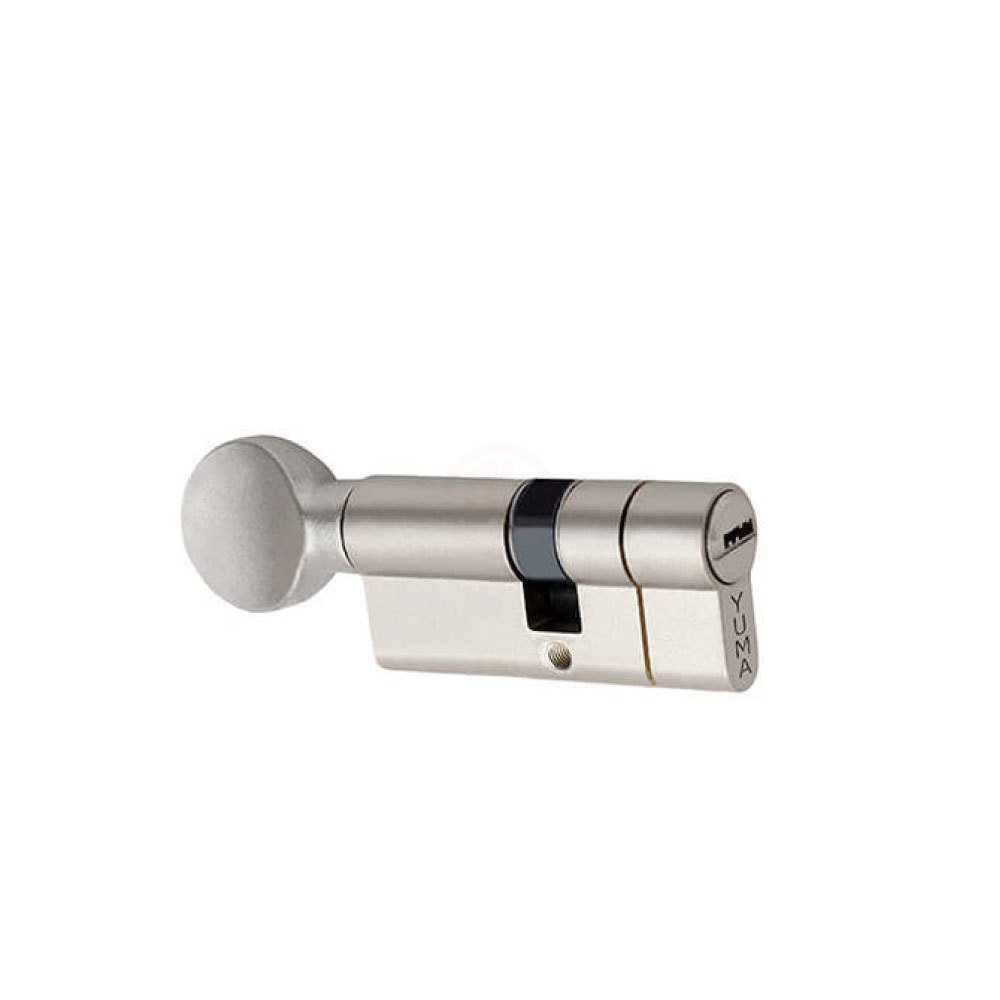 Yuma Kilit Mandallı Topuzlu Standart Pirinç Barel 90 mm Cerman Mandallı Saten - YM-B90MS