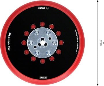Bosch Sistem Aksesuarı / Expert Zımpara Tabanı ÇD-O 150 mm (GET75-150) - 2608900007
