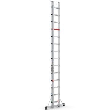 Çağsan İki Parçalı Sürgülü Alüminyum Merdiven 2x14 Basamaklı - TS8