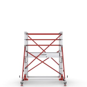 Çağsan Telesafe XL Premium İki Parçalı Alüminyum İskele 2x8 Basamaklı - S004_XLN_PR