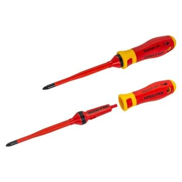 İzeltaş 1000V İzoleli Elektro Slim Düz Uçlu Tornavida 3x100