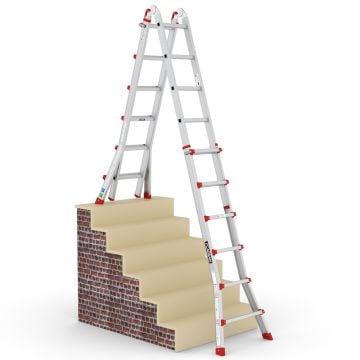 Çağsan Toros Çok Amaçlı Katlanır Alüminyum Merdiven 6 Basamaklı - CK580T